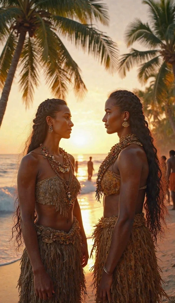 Imagine a stunning Black Egyptian goddess with a flawlessly sculpted body. Her firm breasts stand proudly, symbols of her strength and beauty. Her legs are toned and powerful, each step she takes exuding grace and confidence. With a fit and athletic physique, her body is the epitome of fitness and health. Her perfect butt is a testament to her dedication and discipline, rounding out her figure with perfection. Her presence is magnetic, her beauty unparalleled, and her aura radiant. She embodies the essence of divine beauty and strength, a true goddess of the ancient world.