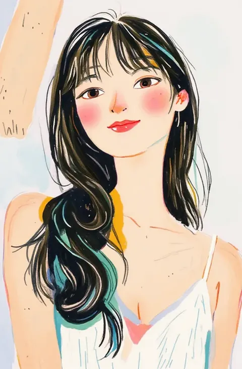 Contrasting color graffiti colored pencil style filter