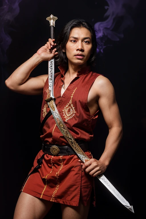 （angryง่าย, angry，Great Sage Qi Tian，monkey king，High resolution, Very detailed）, （Monkey gills with pointed mouth）, Tour of the Dark West，frying pan（((Red glowing eyes))）looking into the camera, evil look, clear face, （Curse of the Golden Ring）,On his shoulder hung a long golden staff.。, to smile, Monkey teeth stick out, Dressed in beautiful armor, A red scarf blows in the wind.，ใบหน้าของmonkey king, Shoulder armor, youkai skeleton decoration, flame, Sitting on Yokai Head Mountain, King Temper, full body photo, Cinematic edge lighting, The light is delicate, Masterpiece, Very detailed, grand element, Super HD, High quality, highest features, 32ก, smile, Poison fangs

