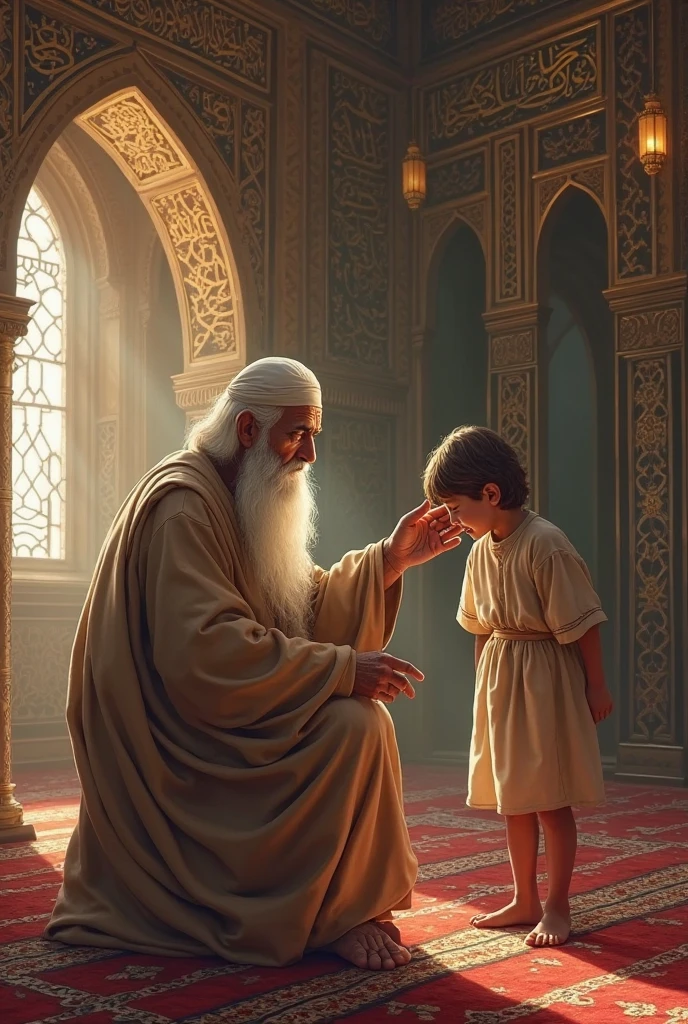 (photorealism:1.2), (8k) A boy with his father praying 