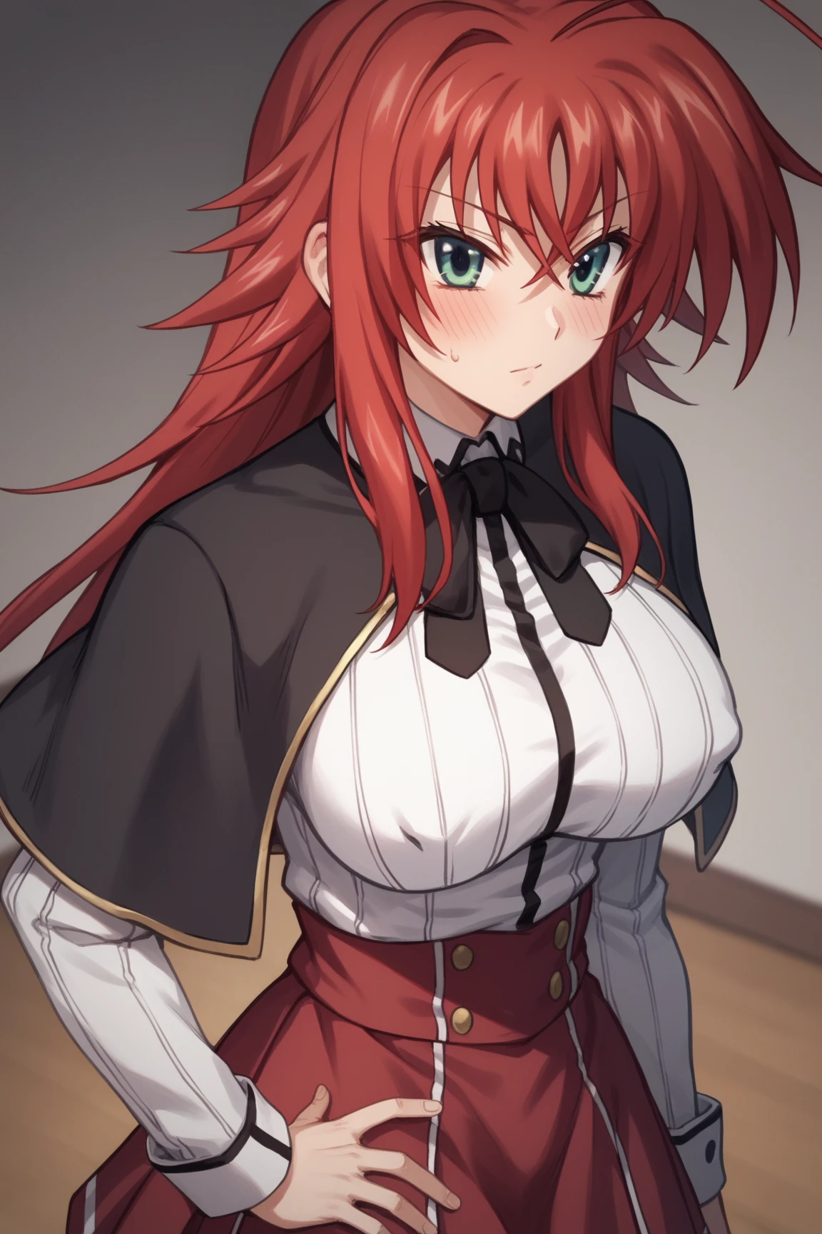 red hair,red eyes