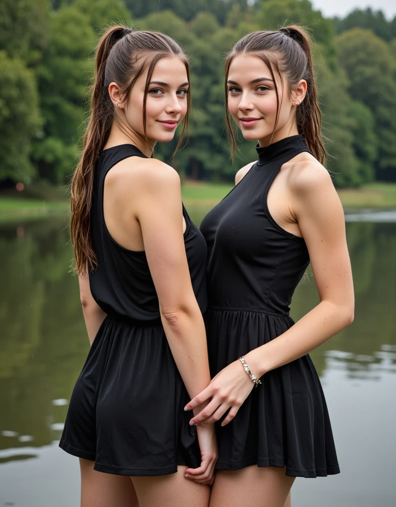 arafed woman in a black dress standing in a field, yelena belova, anastasia ovchinnikova, viktoria gavrilenko, Aleksandra Waliszewska, anna nikonova aka newmilky, olga buzova, portrait sophie mudd, anna nikonova, magdalena radziej, alina ivanchenko, angelina stroganova