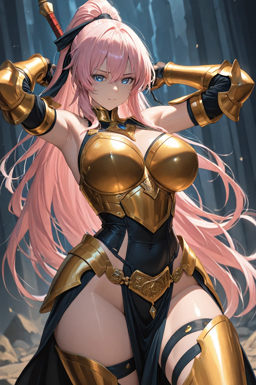 NSFW, uncensored, One girl, One strong man, Two people having a party, Light carmine hair, Yellow Eyes, Braiding, french Braiding, Long Hair, Twin tails, Both sides up, Sweat, Sweatで濡れて透ける白い布, Hot body, Glowing Skin, 
Smile eyebrows, Bright red face, Eyes that are captivatingly erotic, Heavy breathing, Excited hot breath and mouth, gulp, Air hand job with tongue hanging out of mouth,
No mask, No anal sex, No peace, Do not bite cloth or strings,
 enormous breasts, (((Very large and saggy breasts))), outside, Fantasy World, An open grassland in the forest, Her nipples were so hard and erect that they were visible through her clothes and underwear, and her vagina was wet and open., (((The underwear is a blue and white striped bikini that looks like a micro bikini., Absolutely no shorts on or no shorts at all, I don&#39;t wear pants or hot pants.))),  (((She spreads her legs wide open to reveal her wet vaginal opening and labia majora, boldly spreading them wide with the fingers of both hands., When I rub the clitoris and open the vaginal hole with my fingers, love juice and cream spurt out.))),
From the back, From below, (((Clothed sex))), Raw vaginal creampie sex on ovulation day, Twist your hips and stick out your butt for a sex appeal,
White dress style armor, 基本的に白いleotard風の革鎧は胸元が開いたドレス風のデザインでその革鎧は彼女の胸を押し上げるように着用されている, Over that, he wears a hard metal breastplate armor that covers his large chest.,  
Wears hard metal armor with light pink decorations, He was wearing sturdy white metal armor and gauntlets from his arms to his fingertips.,
Legs are made of full metal plate armor, Place々The gold decoration is used as an accent., 
The pleated white mini skirt features gold embellishments and accent colors..
(((コスチュームはoutsideさずオーバーハイニーソックスを履いている))), 
A man&#39;s monster cock will never be inserted into his ass, 

The man&#39;s long, thick, rod-like monster cock is so erect that it curves back, and the tip of the cock is pointing towards her vagina., The long and thick monster cock pushes into the uterus deep inside the vagina in a mating press style, as if prying open the vaginal hole, and begins its piston movement.,
The monster cock continues to thrust, digging deep into the vagina, and when it penetrates the cervix, a long ejaculation begins, with a large amount of semen spurting out so much that the uterus expands, but the thrusting doesn&#39;t stop., The man, unable to stop his erection or , massages her breasts and licks her nipples.,
break covered navel, elbow gloves, gloves, leotard, Thigh straps, 
break looking at viewer, 
break indoors, 
break anal sex, monster cock anal sex,
break (masterpiece:1.2), Highest quality, High resolution, unity 8k wallpaper, (figure:0.9), (Beautiful attention to detail:1.6), Highly detailed face, Perfect lighting, Highly detailed CG, (Perfect hands, Perfect Anatomy), 