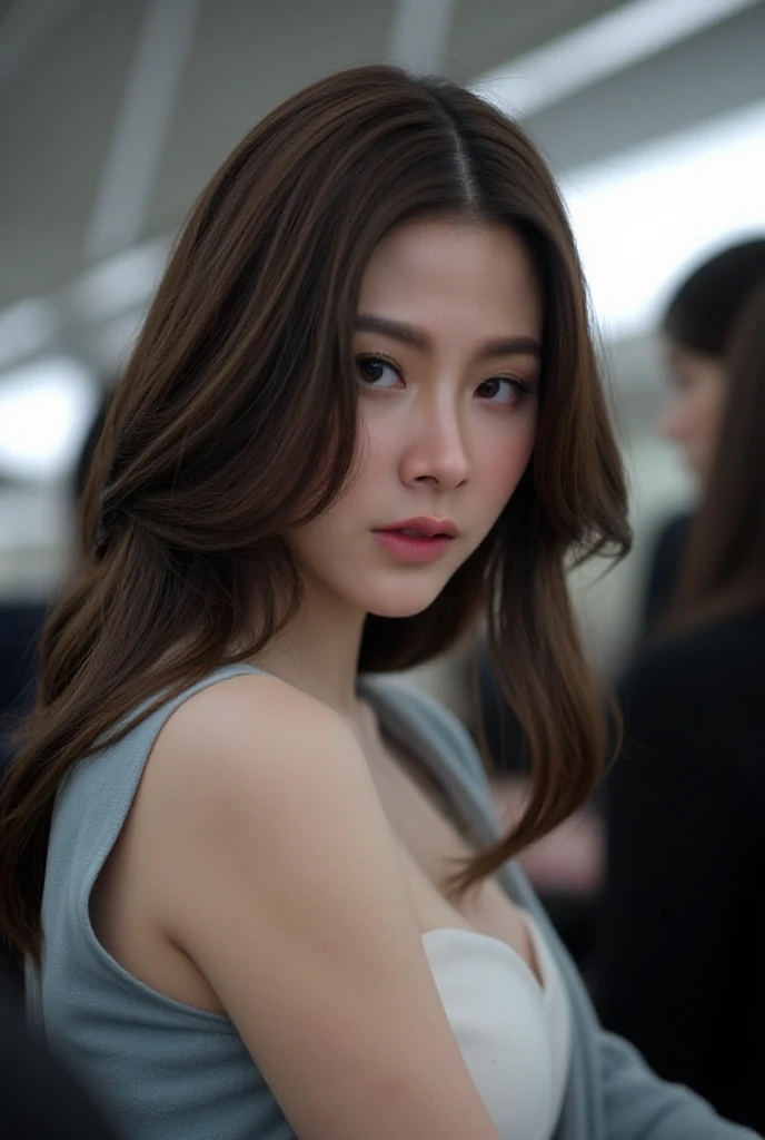 Crowded trains、Colossal tits、A reluctant high school girl stands、Hugging her from behind、vulgar men spoke in his ear、lifting her、4K、top-quality、full body Esbian