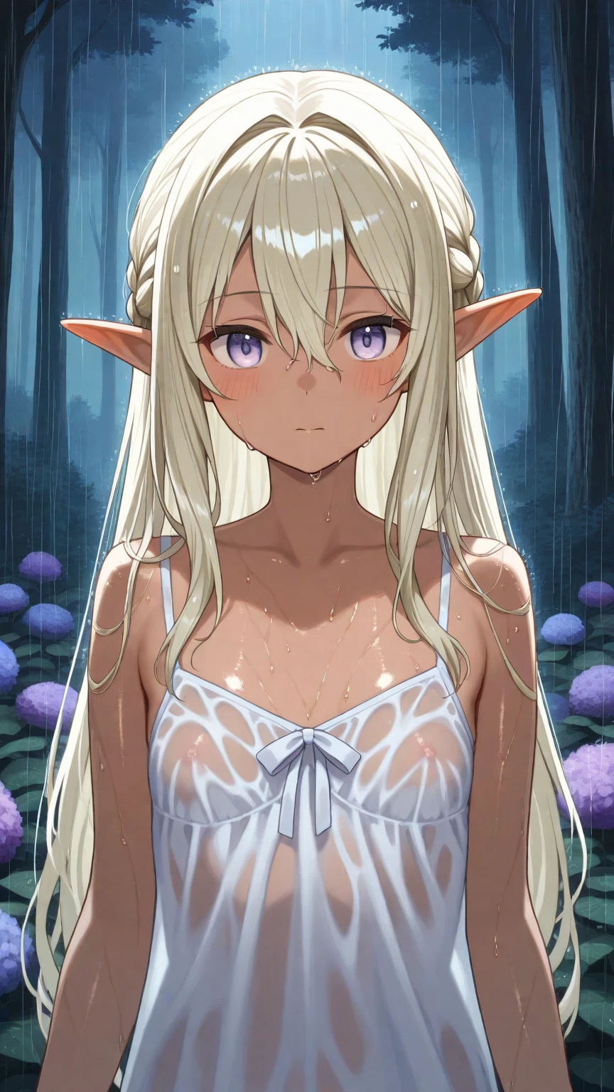 (((Completely naked：１８ban)))、girl、Ocean、(((Fairy Feathers：Fairy))),Long Hair、illya,(((elementary school student)))、10 years old、