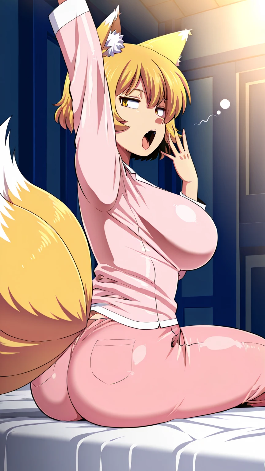 masterpiece, best quality, BREAK,
<lora:CarrotOP:1.0> , carrotop, blonde hair, animal ears, rabbit ears, rabbit girl, 1girl, furry, furry female, short hair, solo, tail, rabbit tail, smile, animal nose, red eyes, body fur, brown eyes, large breasts, BREAK,
<lora:oobari:0.8> , retro artstyle, 1990s (style)