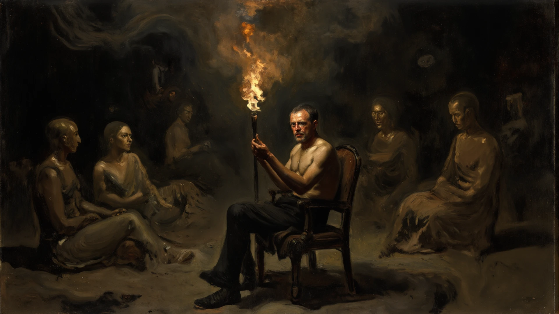 Albino teenager being burned at the stake