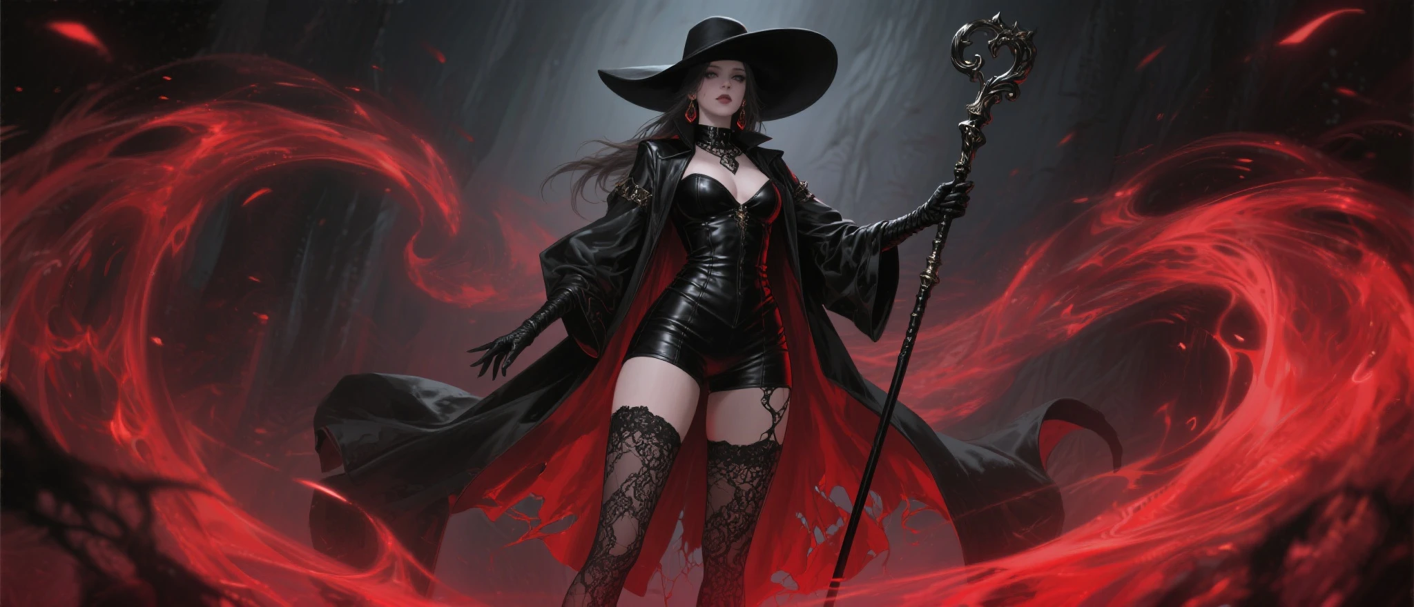 Illustration of the Witch of Hell.
The messenger of hell holds a long red sickle in his right hand.、It is a grim reaper-like creature with a lantern in its left hand.
The messenger of hell has a sickle that burns in hellfire.、Use it to take sinners to hell.
The messenger of hell stands before the gates of hell, Burning in hellfire, Waiting to take sinners to hell.
