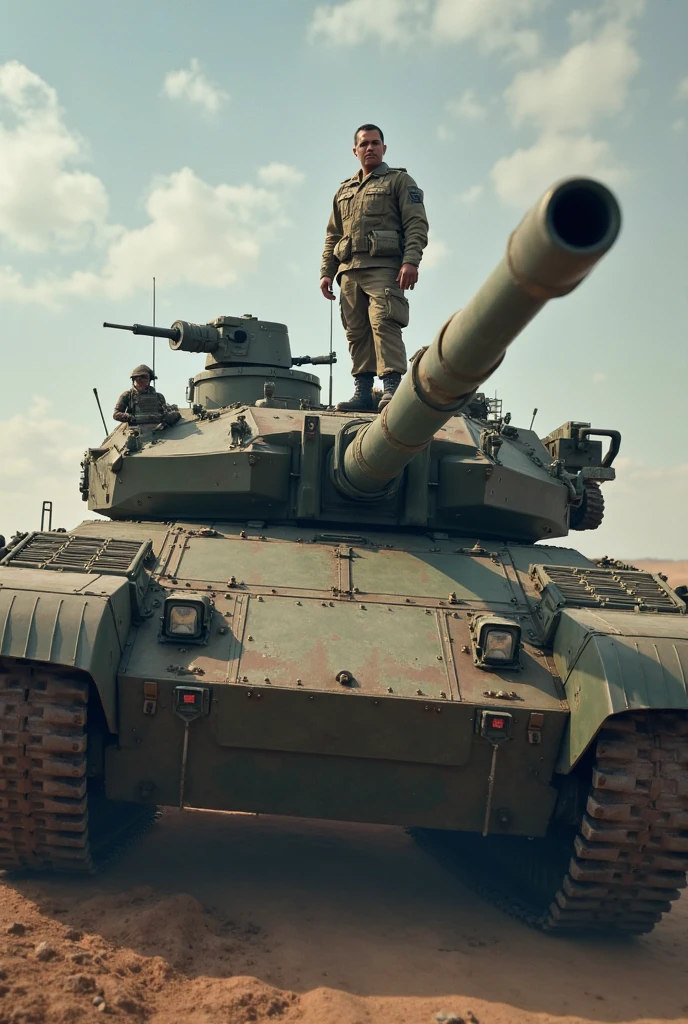 a tank see a man and rams him