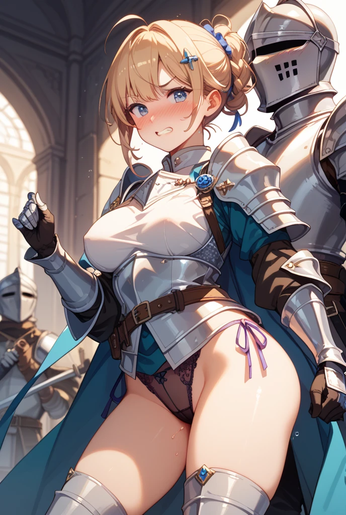 {{masterpiece}}, {{best quality}}, {an extremely delicate and beautiful}, {{an extremely delicate and beautiful girl}}, mature female, beautiful detailed eyes, delicate face, 1girl, claudialevantinekuroinu, large breasts, knight armor, bursting breasts, giant breasts, large sword, sexy, metal bikini, milf, mature