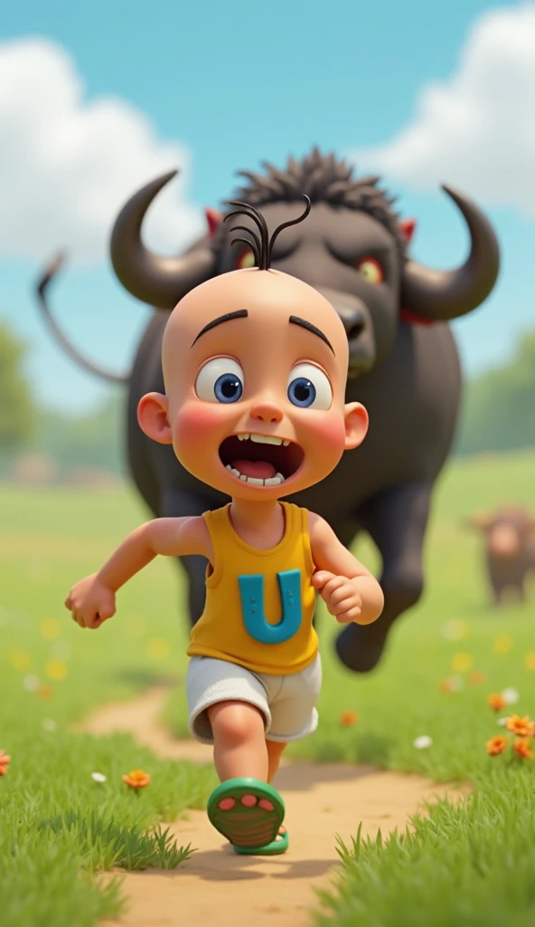 Yak harder boy laughing 
Holding black small yaks
Unwashed face