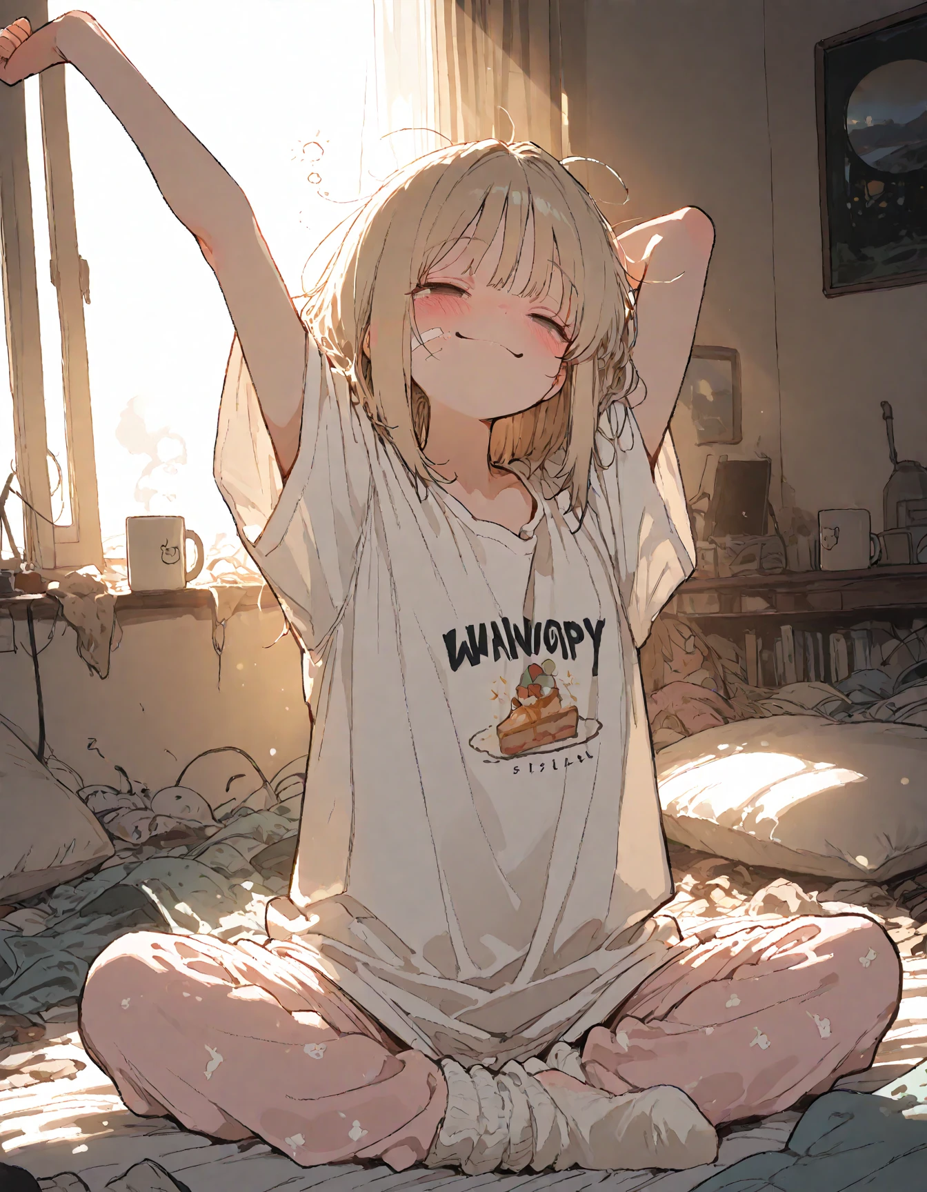 Beautiful girl soldiers wearing compression shorts are killed and annihilated. There is a pile of corpses of beautiful girl soldiers with their eyes closed. Anime style.