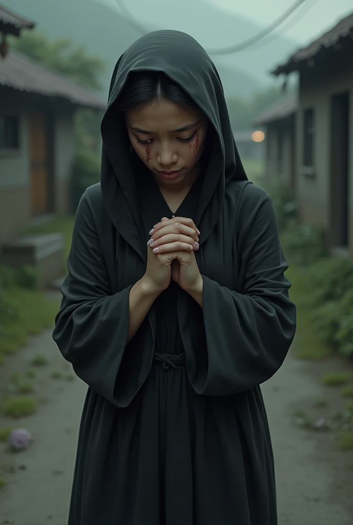 Young japanese girl, realistic, high detail, beautiful, innocent, ultra hd, perfect ,  , show , white , beautiful girl, white hijab, wear hijab, , small girl, , wear round glasses, , huge , large insertion, , , green goblin, many goblin, girl  by goblin, girl mind break, goblin the girl, 