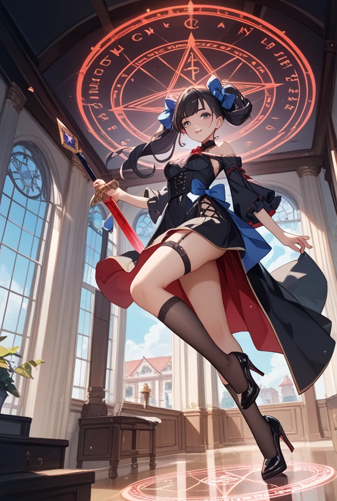 (((1girl))), ((best quality)), ((masterpiece)), ((ultra-detailed)), (illustration), (detailed light), (an extremely delicate and beautiful), (beautiful detailed eyes), (sunlight), ((extremely light)),  ((extremely clothes)), (((hyper detail))),(((((front lighting))))),(((((front light))))),

((((quite adorable magical dress with brief pleated skirt and magical hat)))),
, (((Warlock))),

wavy long hair, ((((dark brown hair)))), (((long hair))),
(((dark orange eyes))), 

((((whole body)))), aged 5 to 8, ((((())))), ((((very adorable young girl)))),
(((condescending expression))), (mischievous smile with sexual satisfaction),  (((extra adorable))), (((extra slender shape))), 
(((extremely beautiful detailed face))),

((elegant magic gloves)),
((elegant magic boots)),

(((bravely and dynamically attacking enemies with a Magic of Lightning Clouds))), (((((Dutch angle))))), (((magical panties))), 

(((()))),
(((extremely thin thighagical stockings)))