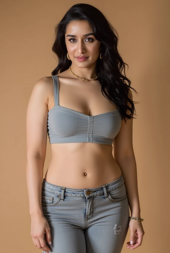 sexy, kiara advani, gorgeous, hourglass figure, jeans, bra