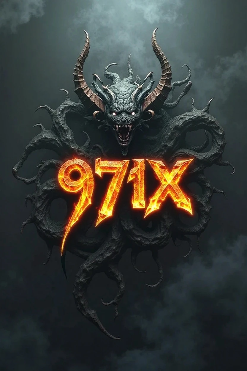 This is a gaming logo that features the name "MIDNIGHT X" in a futuristic font and a neon Golden color and Dragon avtar. The logo is designed to be attractive and eye-catching, and to appeal to gaming enthusiasts and