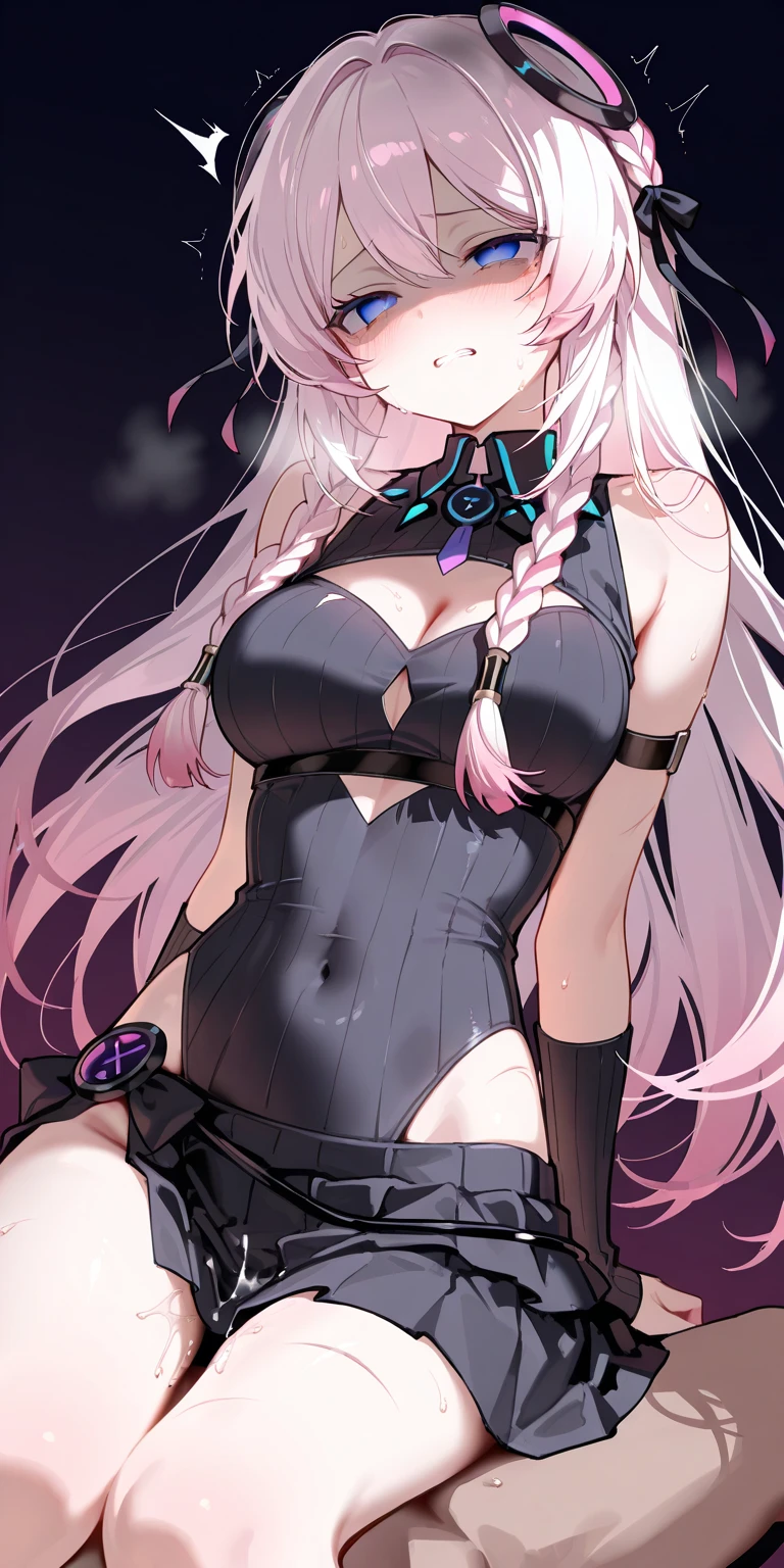 highest quality, clear and well-groomed face, Clear, bright and shining eyes, long eyelashes, punk girl, earrings, body tattoo, Navel exposed, Obscene lines, toned abdomen, super mini skirt, belt, Underbust visible, underboob,