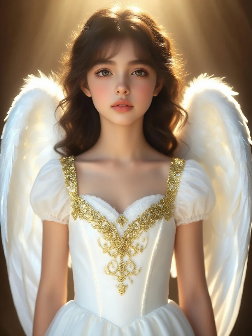 the perfect human model cute angelic girl posing, accurate details, detailed face, fantasy, dramatic, intricate, elegant, highly detailed, digital painting, artstation, concept art, smooth, sharp focus, illustration, art by gustave dore, octane render, 4k