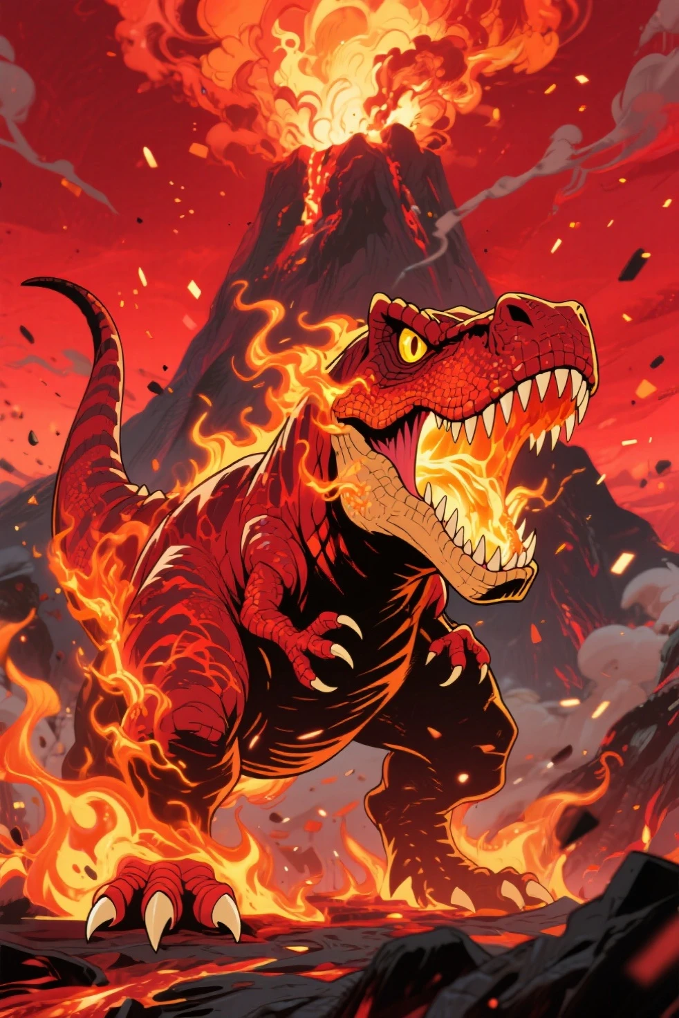 A lizardman with a fish helmet duels in the arena