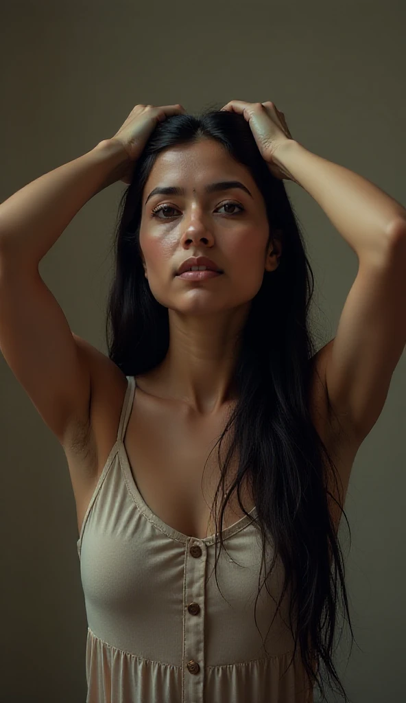 (close up, editorial photography of a 21-year-old Egyptian woman), (high-detailed face:1.4) (ssmile:0.7) (background inside dark, temperamental, private study:1.3) ass pov, por Lee Jeffries, Nikon D850, film stock photography ,4 Kodak Portra 400 ,f1 camera.6 lenses ,rich colors ,hyperrealisti ,realistic texture, dramatic lighting , Cinemastill 800,