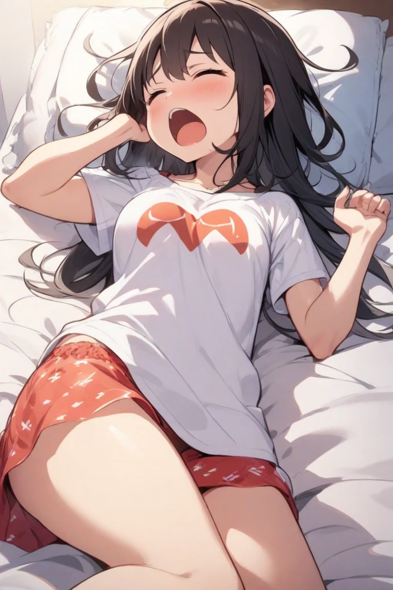 masutepiece, Best Quality,Illustration, Wallpaper, Ultra Detail, Little Face Lori、(((molesting)))、((fear:1.3))、(Teary-eyed:1.5)、(((Cute underwear)))、ample breasts、Cherry-colored nipples