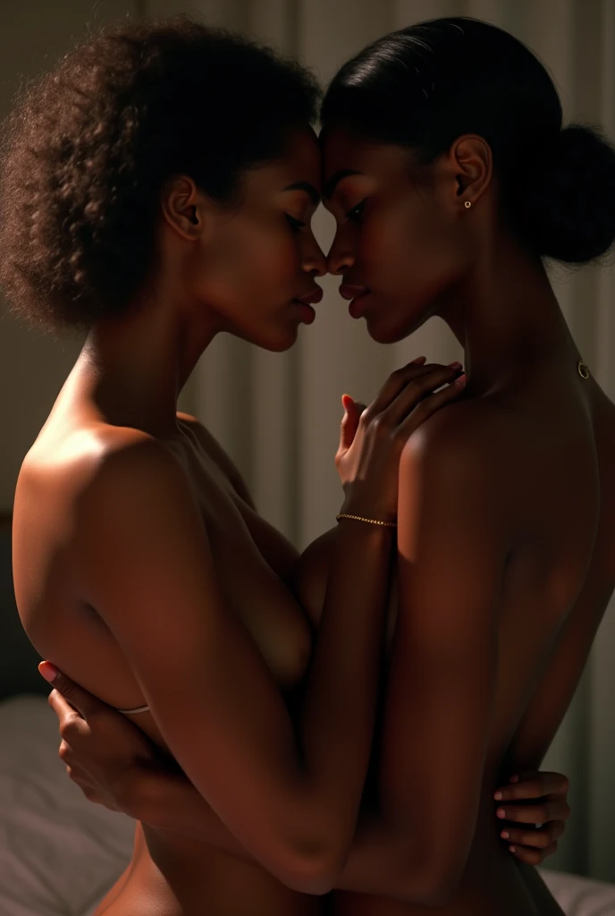 identical twin sisters dark skin black 2girls 18 yo short tomboy red hair hoop earrings nude (((no panties no panties no panties))) sexy skimpy lace bra