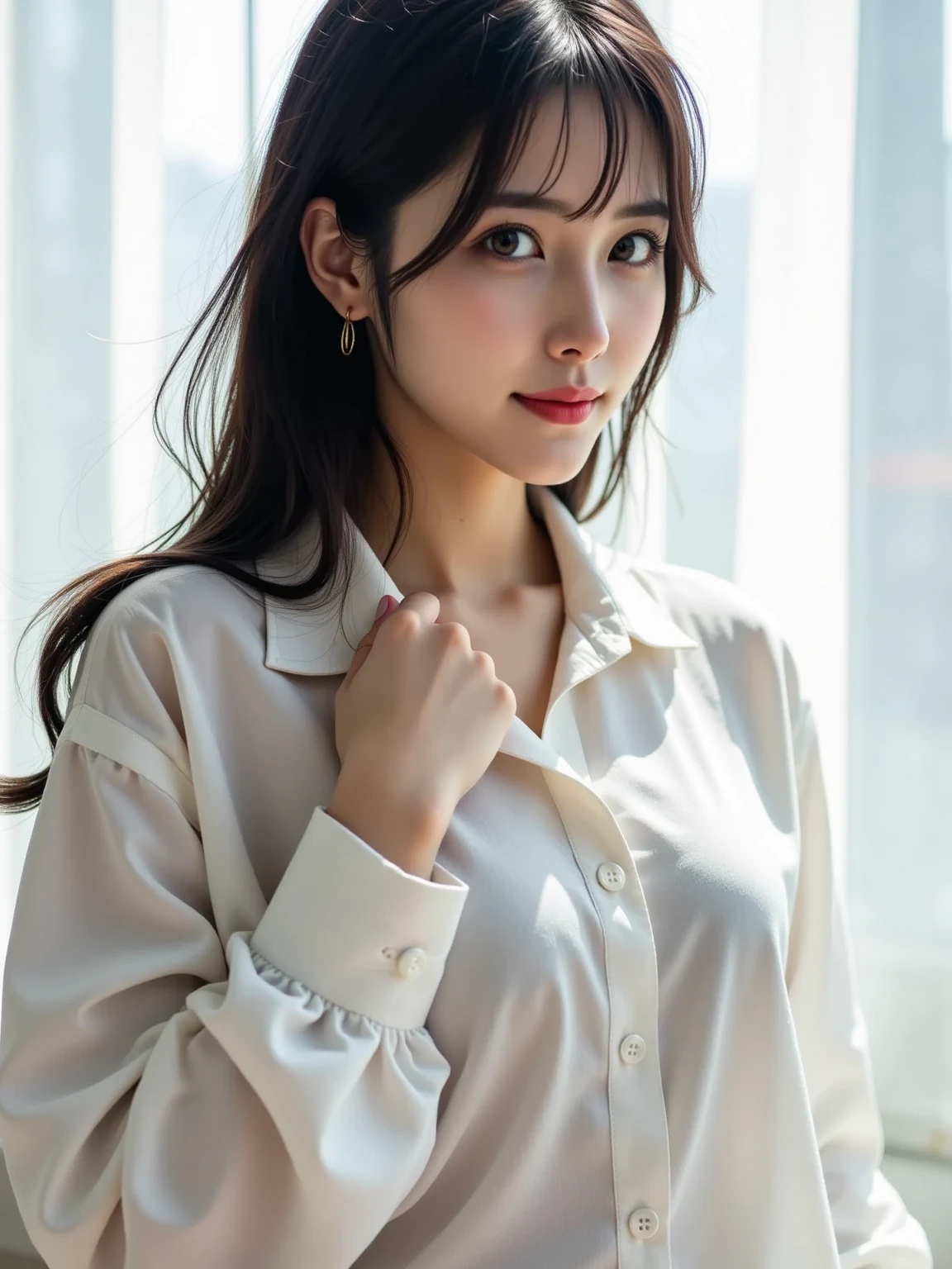 Innocent 14-year-old girl,huge breasts:1.2,cleavage of breasts:1.2、(panty shot:1.3) (white nurse uniform:1.5),( White short skirt:1.5),(White nurse hat:1.5),(white nurse pumps:1.5), (squatting:1.3)、Angle:1.2、(hands down:1.5)、The background is a hospital room.、laugh,shortcut、raw photo, (8K、top quality、masterpiece:1.2)、(intricate details:1.4)、(realistic:1.4)、octane rendering、Highly detailed representation of complex 3D renderings, studio soft light, rim light, vivid details, super detailing, realistic skin texture, detail face, Beautiful eye for detail, Highly detailed CG Unity 16k wallpaper, assembly, (detailed background:1.2), glowing skin, whole body,Squat down and bend your knees.