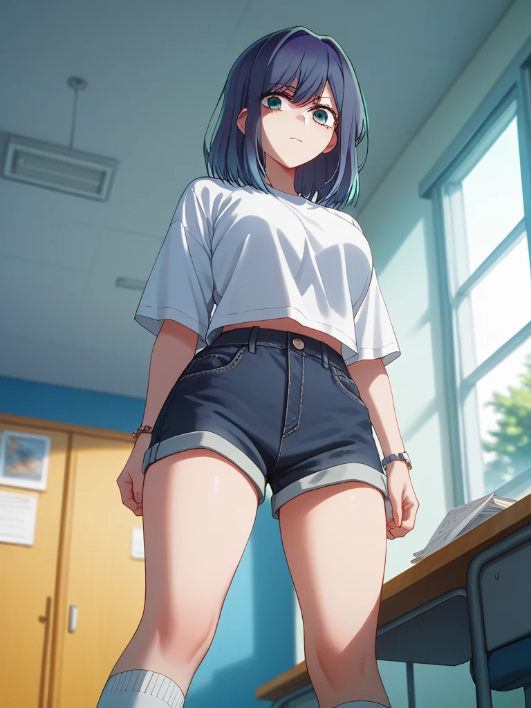 Highest quality、Ultra-high quality、woman、high school student、short hair、Completely naked、Large Breasts、woman器、右手の指をwoman器に挿れる、Touch the nipple with your left hand、woman器から白い液が溢れ出る、喘ぐwoman、Are standing、Open your crotch just a little、Bathroom