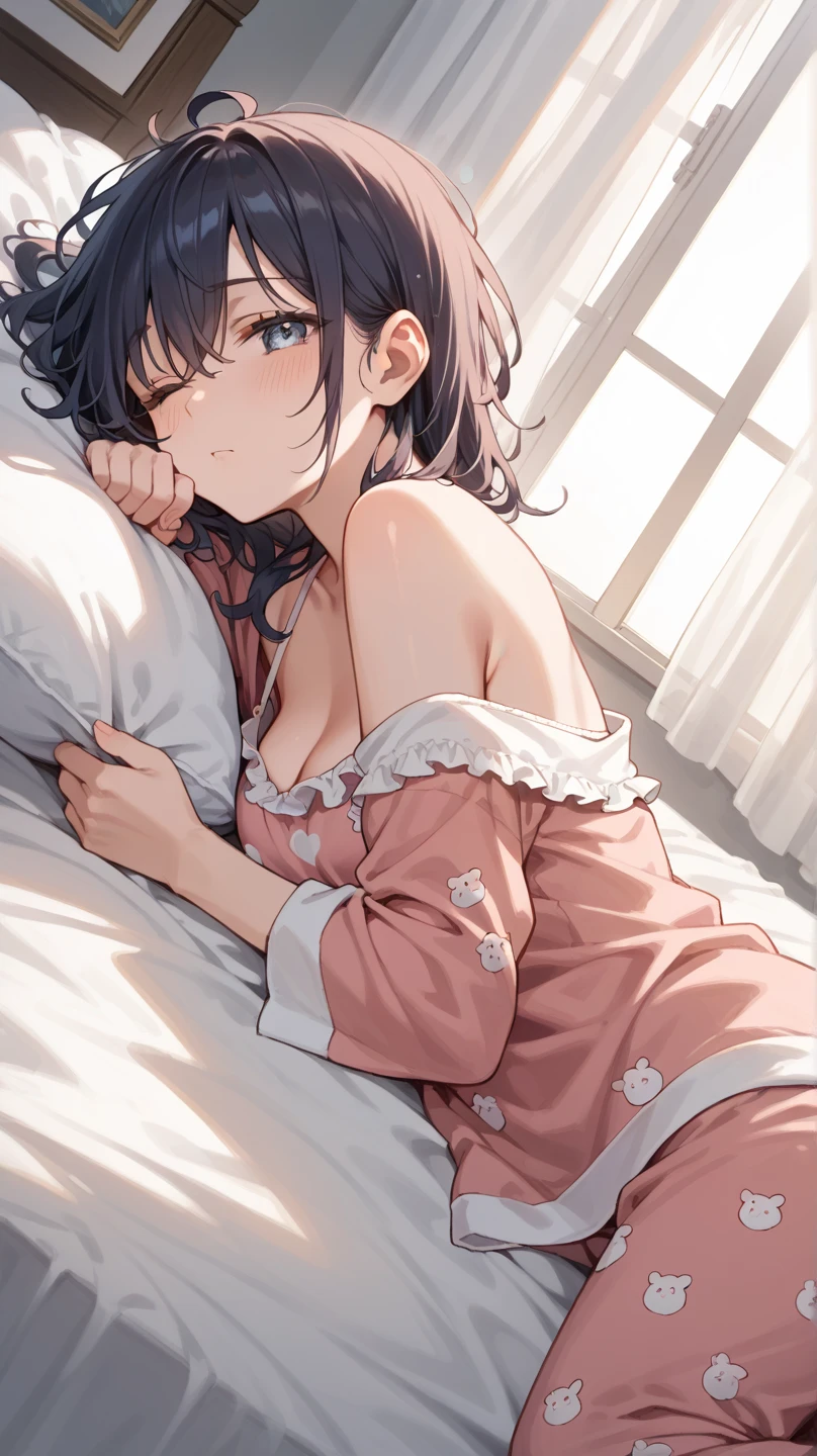 masterpiece,hentai,32k,Super detailed,Ultra-detailed, Toddler clothes, Crying face, Short brown hair, Lying on my back, Pink fluid from inside the vagina, A small-faced toddler being forced into vaginal sex by a man, {{A man is forced to have vaginal sex with a young who is sleeping in his bed.}}, NSFW