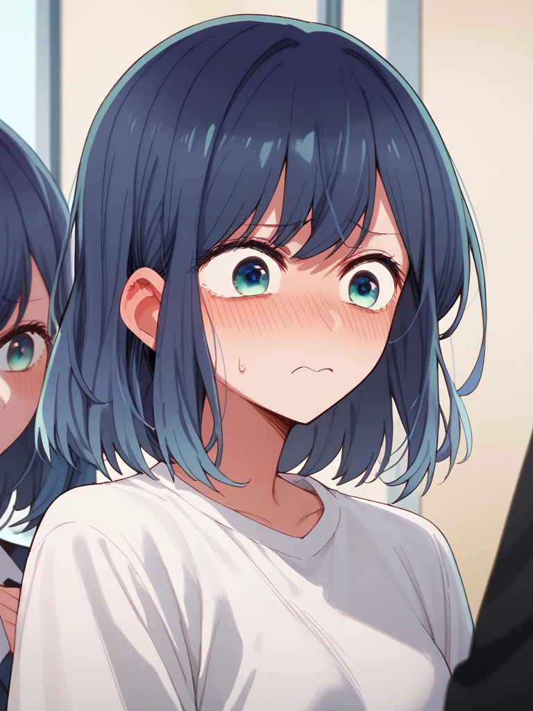 Akane Kurokawa,black hair, blue eyes, , 1 girl, hair ornaments,alone, ,(topless:1.3),, , cleavage,thighhighs,short hair, ((orgasm:1.5)) ,(cry),short hair    ,detail lace panties , saliva                                                                                                                                                        
beautiful long legs,Beautiful body,beautiful character design, perfect eyes, Perfect face,expressive eyes,(squinting),  looking at the viewer,lie on back ,lie on bed,in the center of the image, official art,High Definition CG Unity, Perfect lit, bright_front_face_lit, ,(Highest_quality:1.0),4k,Super detailed, photograph, 8K, nffsw, High resolution, absurd:1.2, kodak portrait 400, film grain, Lens flare, (lively_color:1.2) (beautiful,medium breasts:1.4), (beautiful_face:1.3),(narrow_waist),blush, ((detail nipple)),detail navel,
