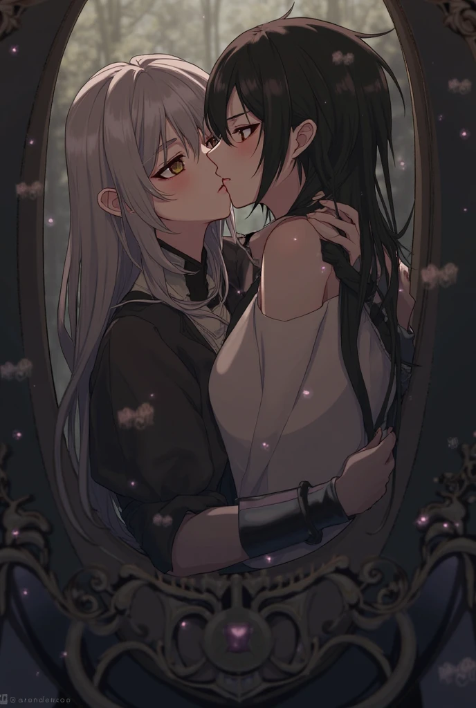 drawing of a sensual couple hugging and in love