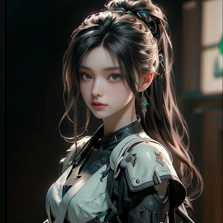 ((best quality)), ((masterpiece)), (detailed), perfect face. Black hair. Anime girl. Asian girl. Black eyes. Nipple