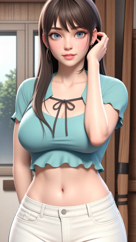 Araf Asian woman wearing purple top and jeans posing for photo, Purple top, gorgeous chinese models, Beautiful Asian Girls, Chopping, gorgeous young korean woman, Purple body, Large chest, beautiful asian woman, Japan goddess, Full breasts, asiagirl, beautiful Korean women, Plump, Big chest, Large breasts,(((steamy,perspiring,Junior))),1boys,1人の女性、
