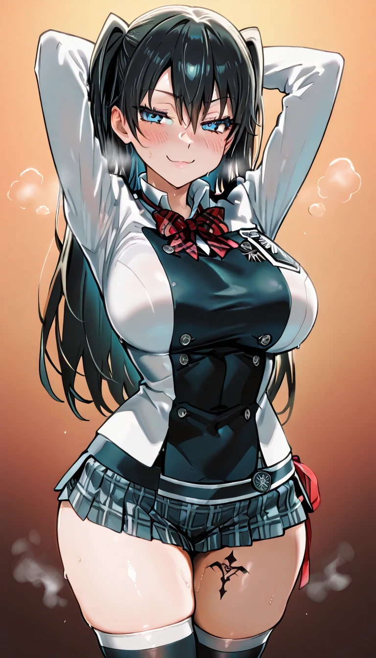 1womanl,Black hair,14years ,(()),Beautiful breasts,(((Sexy magical girl white and red shiny simple bodysuit and micro skirt)))(())(((Blushing cheeks、Smile with open mouth)),(((Satin Narico))),((( portlate))),we have blue eyelashes)))(Wet with sweat)Street,Crowds(magical girl hair ornament)
