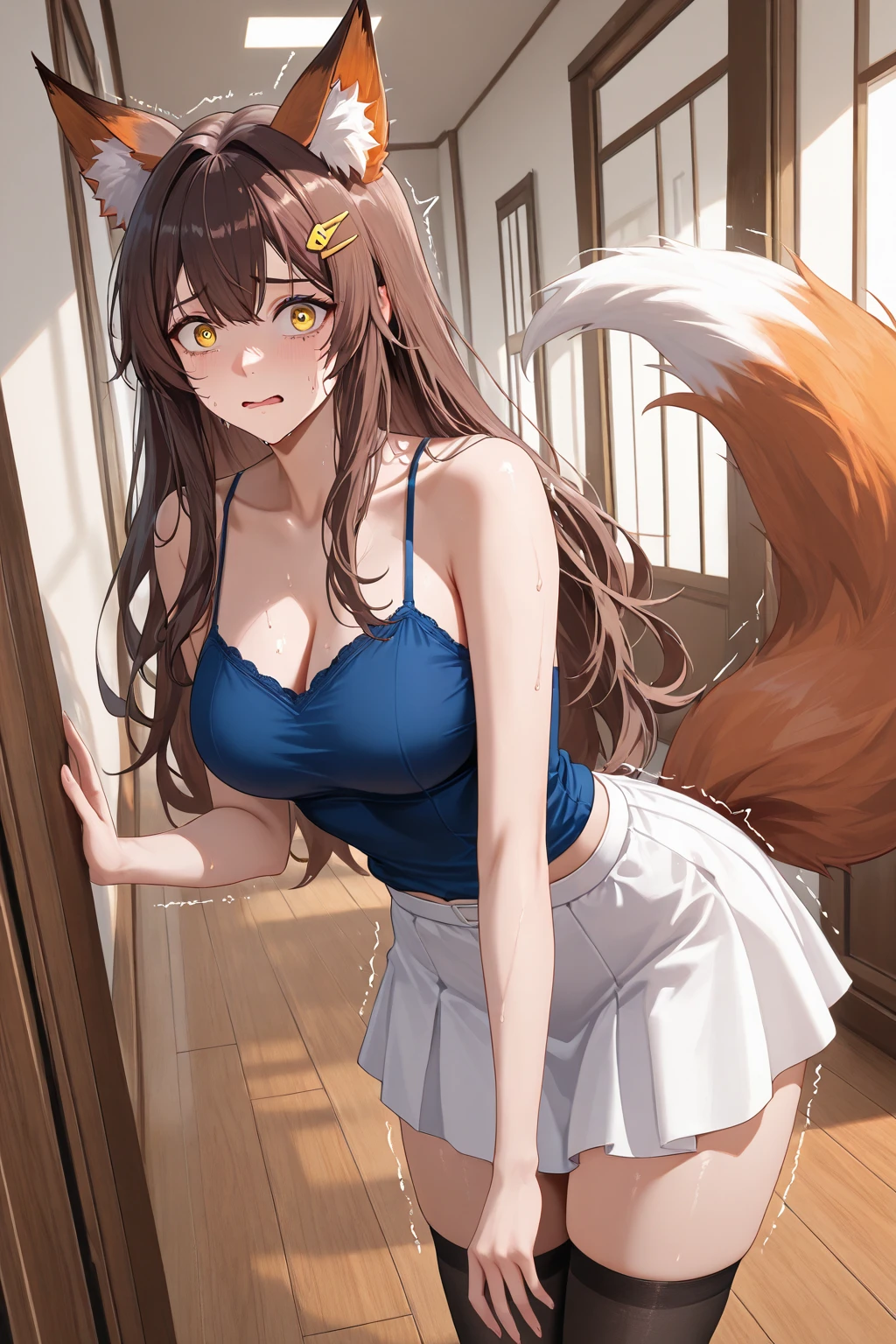 (Super detailed, high resolution, Kyoto animation style anime illustrations, highest quality official art featured: 1.6), beautiful face, eyes, highly detailed body, very detailed hair, nice hands, perfect hands, beautiful hands, (1 girl: 1.4), (Chibi: 0.8), (cute: 1.2), (cute: 1.2), (loli: 0.5), one girl, cat ears, (big, Looks large cleavage, brown hair, trimmed semi-long hair, long sleeves, looks good: 1.5), (girl running in the park, : 1.4), (dynamic angle, looking away, upper body, wet sports bra, large breasts, body focus: 1.2), (light smile, 17 years old, brown hair, ponytailCat ears, aqua eyes, slender girls), (outside, walking), resting, running, sweating
