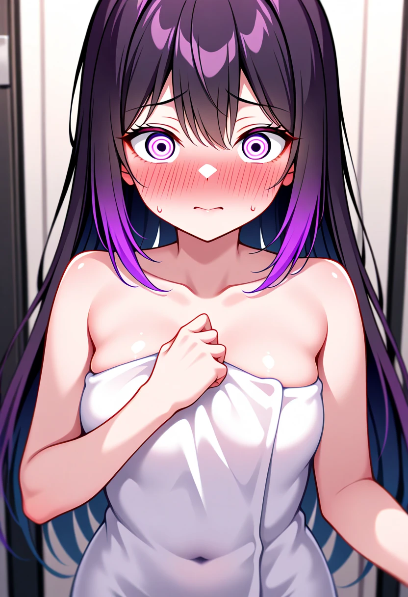 ((masterpiece,best quality)),high resolution, ultra detailed,8k,16k,detailed background, perfect lighting,detailed beautiful eyes,1girl,nsfw,upward glance,embarrassed,blush,look at viewer,show off nipple,steam,sweat,long nipple,tear,watery eye,(cum on armpits:1.1),(show off armpits,upper body:1.2),(happy smile:1.2),open mouth,shima_rin,red eye,black hair,long hair,fair skin,(flat_chest),in tent,