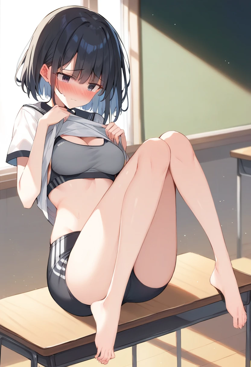NSFW,Hololive,Towa Tokoyami,Swimsuit,(Perfect hands),(Perfect Anatomy),(masterpiece),(highest quality),School,locker room,((Sometimes more ultra-small micro bikini)),((Sometimes bikinis so small you can see her pussy line))
