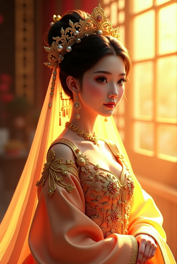artstation concept art of a beautiful, elegant, highly detailed bride in traditional wedding dress # artstation concept art of an intricate, ornate, gold-rimmed, highly detailed, beautiful and elegant, perfect calligraphy, highly detailed, golden, beautiful, soft, bright, realistic light, by Bella Mira, Studio Ghibli, Pinterest # cinematic 8k, hyper-realistic hd trending on Artstation and Pinterest # dramatic cinematic background music # intricate, elegant, highly detailed, perfect composition, by Studio Ghibli and Hayao Miyazaki # detailed description # beautiful, golden sunlight, soft, warm, bright, sharp shadows # intricate detail on ornate artwork on beautiful, trending wedding dress, by Bella Mira, haute couture, artisanal quality, hd rendering, highly detailed, realistic, smooth, elegant, hyper-realistic, 8k resolution # highly detailed, ornate artwork on gold-rimmed, highly detailed, perfect calligraphy, golden, beautiful, soft, bright, cinematic 8k, hd rendering, by Studio Ghibli and Hayao Miyazaki # cinematic 8k, hyper-realistic, trending on Pinterest and Artstation
