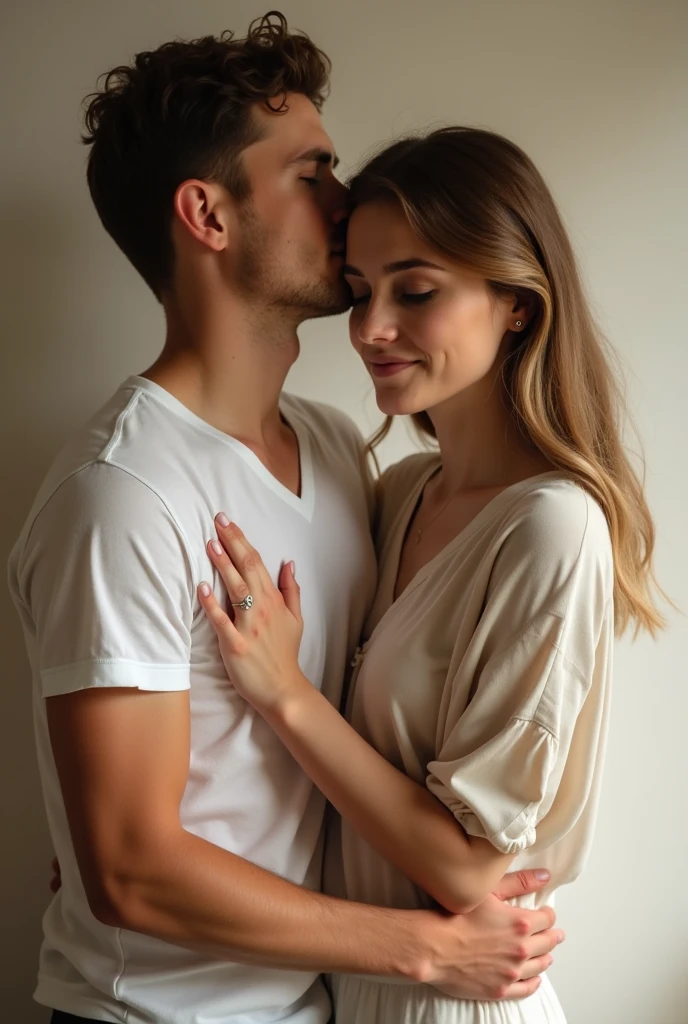 Couple,White people,Black and white photography,young,Home