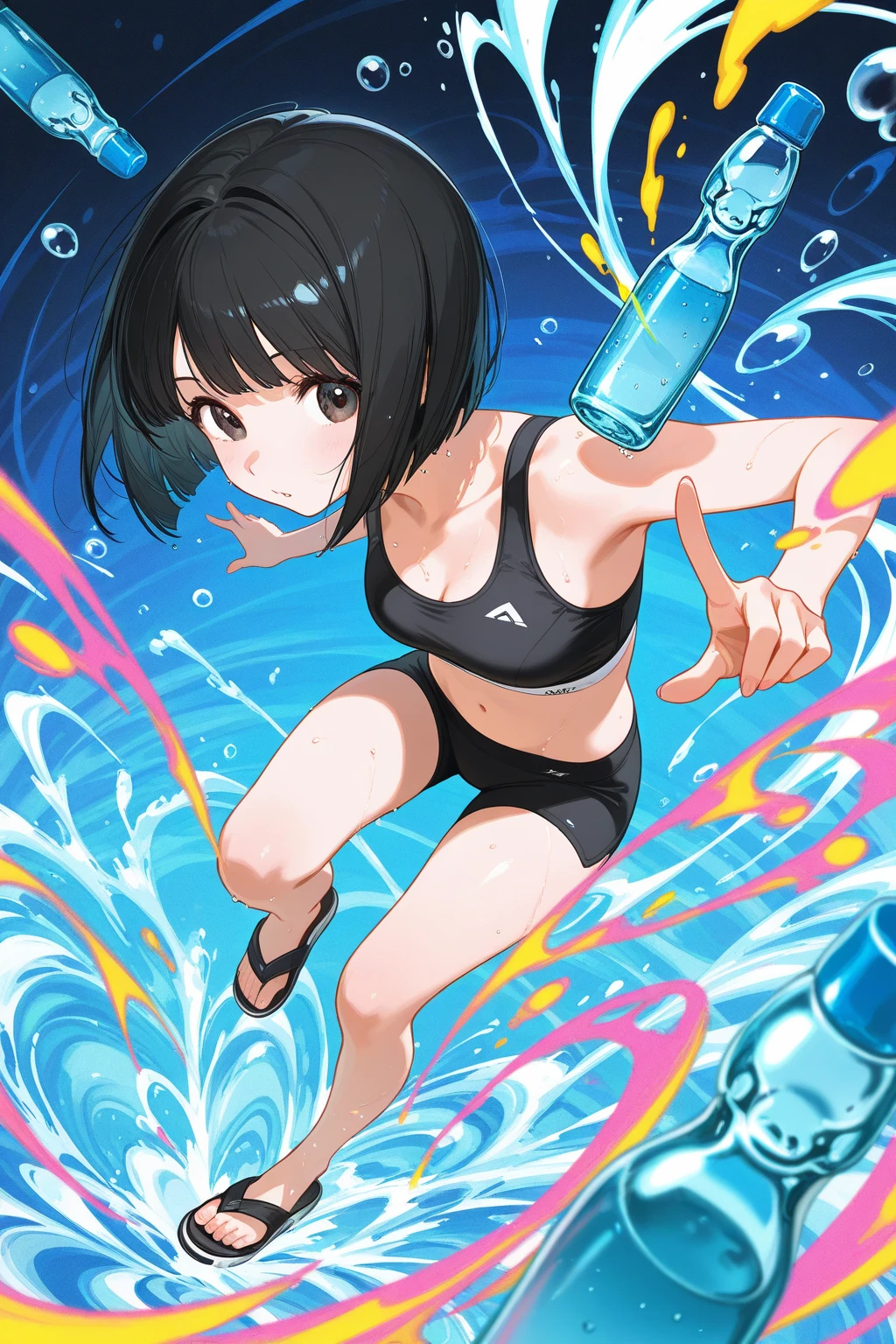 Bitcoin,Mining,puzzle,ice ax,energy,power generation,Anime Art
