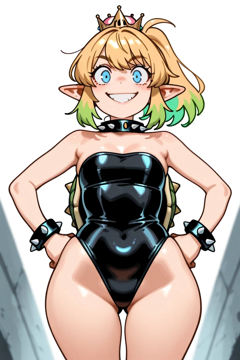 totkzelda, zonai dress, bare shoulders, short hair female, solo, 1female, toned, wide hips, very skinny, very thin, very slim, very slender, thick thighs, ifbb, thin waist, slendered abs, narrow waist, small waist, erection, boner, futa_overflow, futanari, gaming room background, bedroom, dark, lights out, smiling, excited, flat chest, flat chested, on all fours, bulge, bulge in the crotch, goth, gothic, fishnets, long hair, bikini harness, stripped fingerless long gloves, skull patterns, belts, ropes, spiky choker, steamy, sweaty, pentagram, on a bed, led rgb lights, dildo, sex toy, no panties, naked, nude, short hair