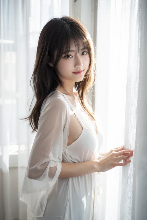 One girl、solo、nsfw:0.8,（masterpiece、Highest quality、8K、、Photorealistic、Real Girls）、Looking up at the viewer、25 year old pretty Japan、Slender figure：1.1、Anatomically correct hands and fingers：1.5、Small breasts、Open your body wide open、（((Sitting with legs wide open))、sauna、double eyelid、Droopy eyes、Black Hair、boobout,pussyout,（Sweaty face、Sweaty body：1.2）：0.2、（White open front towel dress、underless,anal）、（Small in size、White towel turban：1.1）、ンランド式sauna、Realistic body、make、Gross slip、Focus on the face、Small face、Sharp Focus、Layered Cut、Facing the audience、Photographed from the front