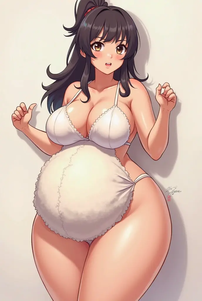 anime girl with massive boobs and big ass non pregnant*