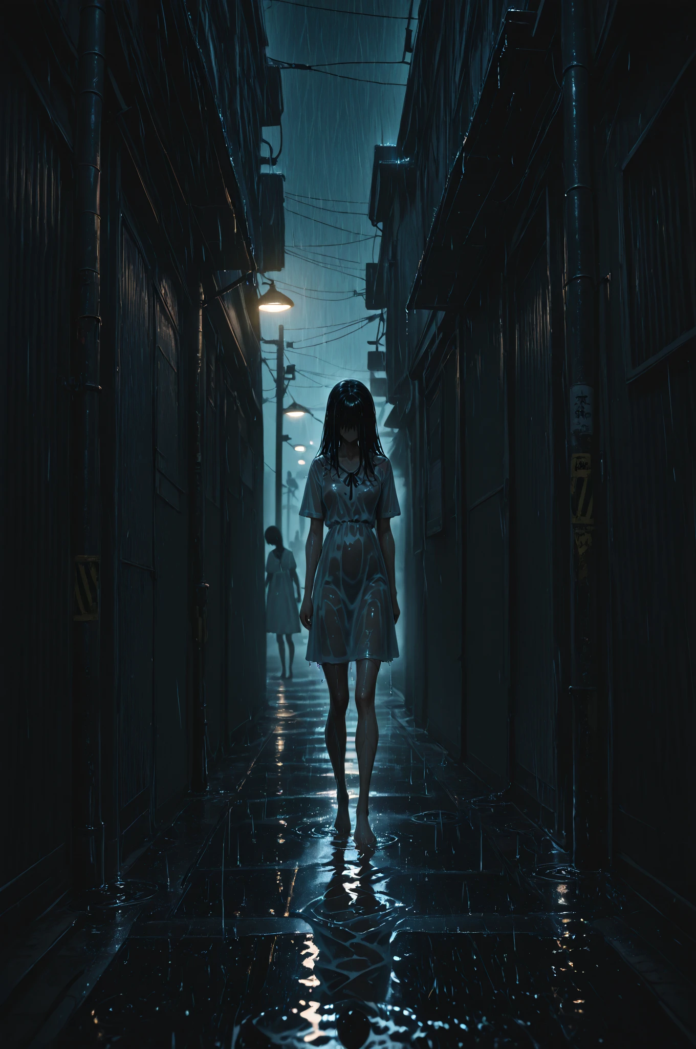 (best quality,4k,8k,highres,masterpiece:1.2),ultra-detailed,(realistic,photorealistic,photo-realistic:1.37),sci-fi,fantasy,night scene,ufo,houses,soft color tones,buxom woman,big butt,blue night gown,tentacles, anal probe, hovering, otherworldly glow
