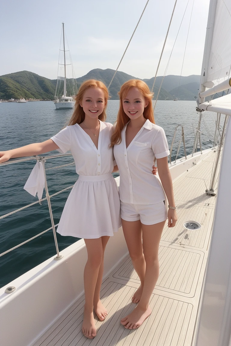 On a super-large cruise ship，Five delicate cute little girls with upturned asses，junior school student，Cooking in the yacht