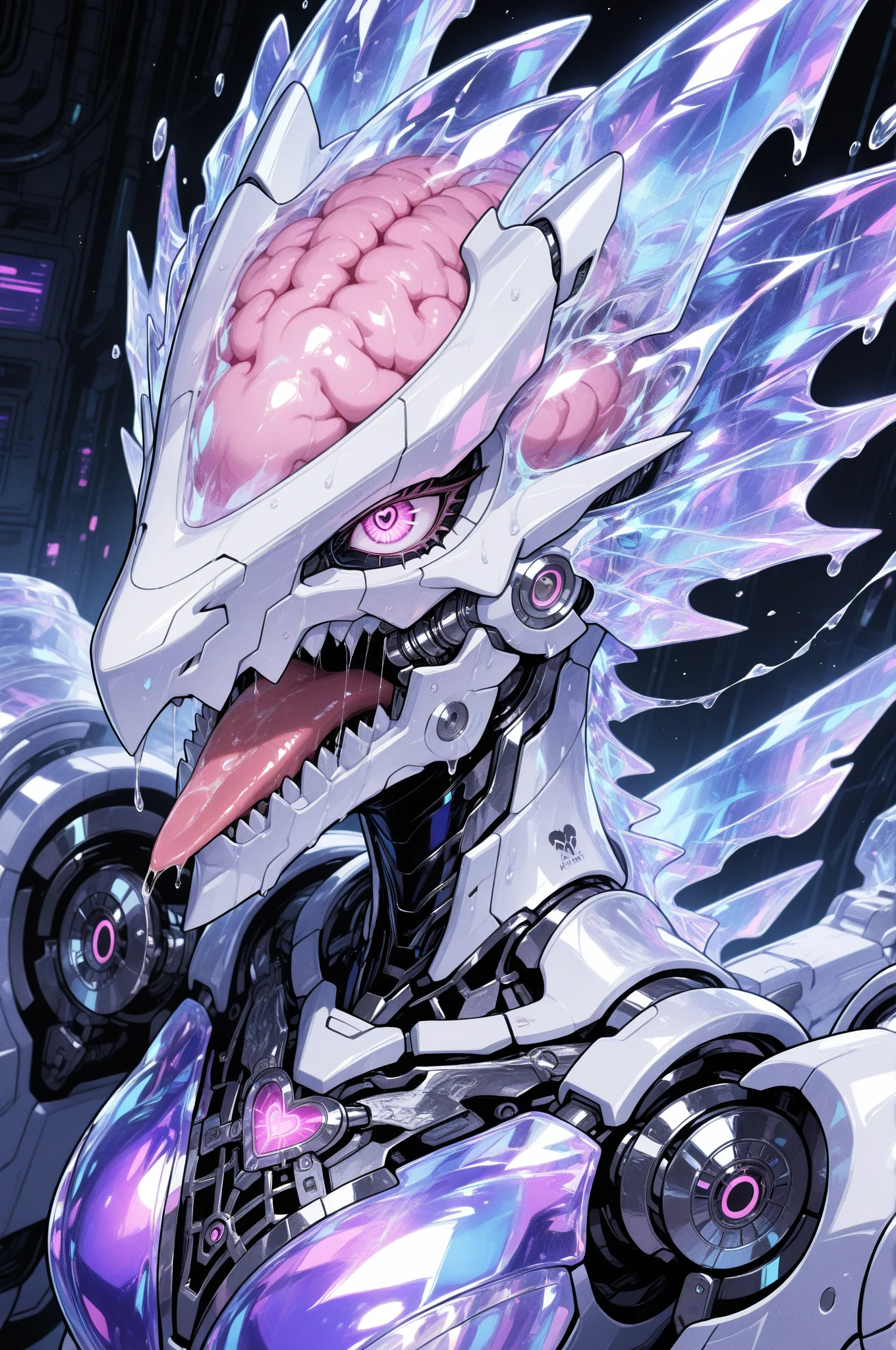 ((Best quality)), ((masterpiece)), (detailed), Hentai cyborg tentacles naked