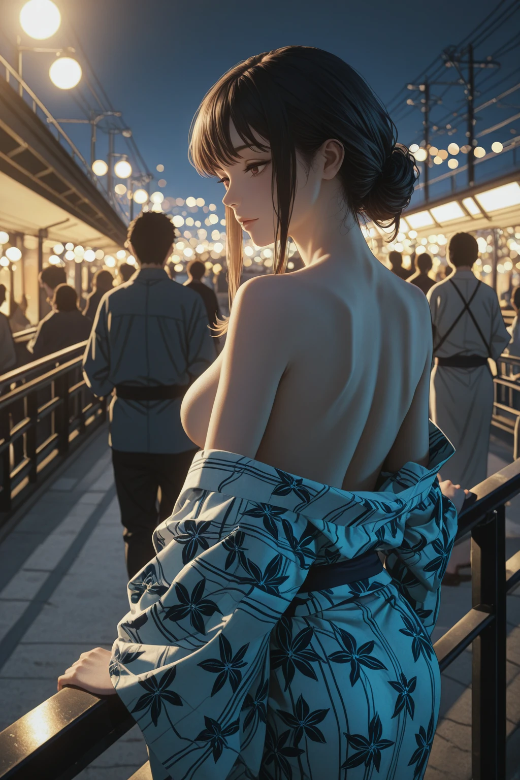 Completely naked,highest quality,masterpiece,AV actress,Osaka,Dotonbori,Stay calm,hall々Stand with,Nude shoot,early morning,pubic hair,During a break