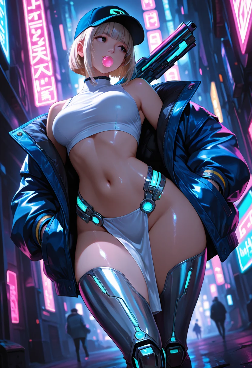 masterpiece, best quality, 1girl, ives , Mecha, beautiful lighting, (Neon light: 1.2), (night: 1.5), "masterpiece, best quality, 1girl, full body portrait, sensual pose, blue eyes, multicolored+silver hair:1.3+red:1.2+purple+yellow:1.3+green:1.3, sculpted legs and tempting curves, full breasts, pretty face, lots of water drops, cloud, Twilight, open shot, Watercolor, Neon light: 1.2, night:1.5, Mecha, beautiful lighting, bright neon light: 1.2, unforgettable mysterious night: 1.5"