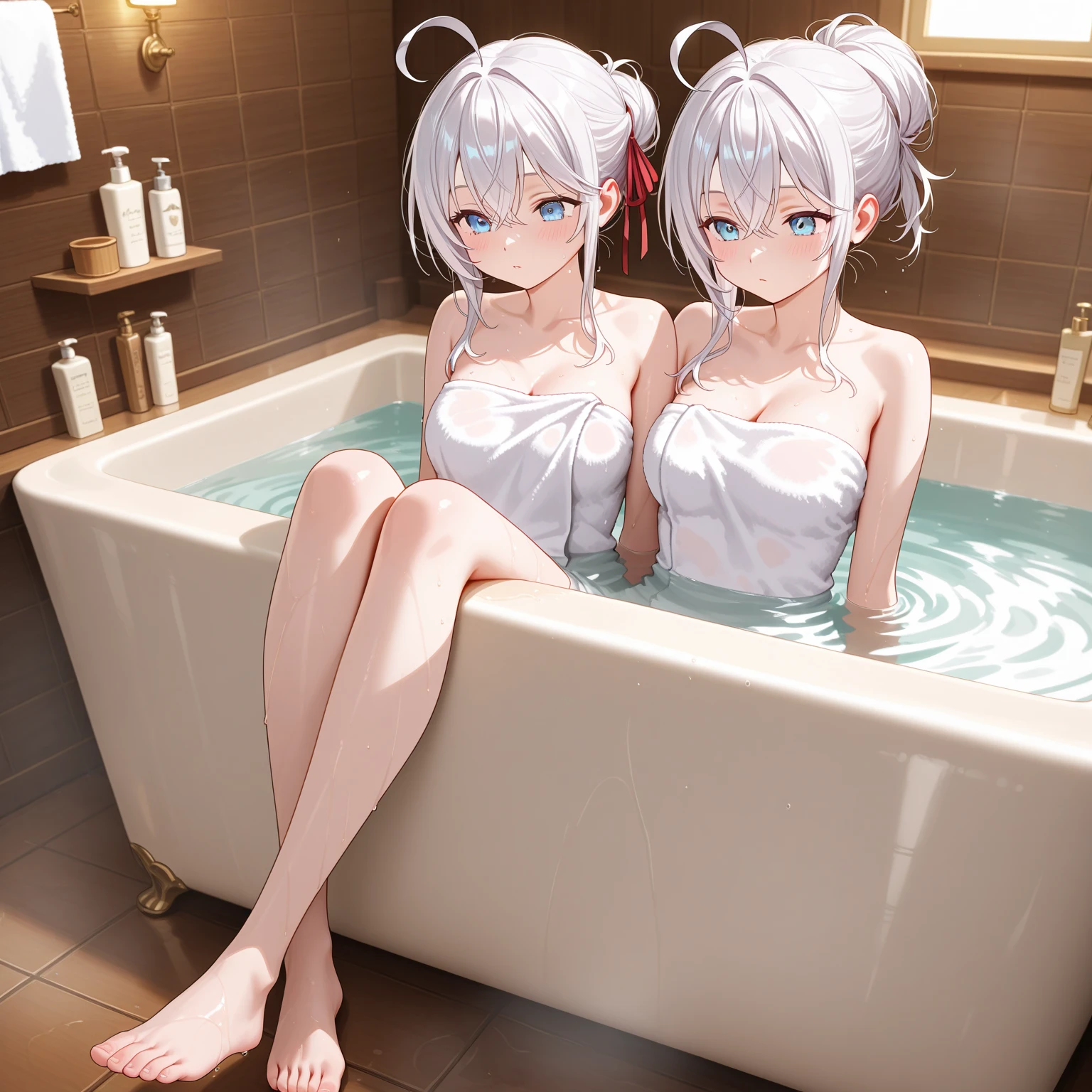 kinky students taking a bath,