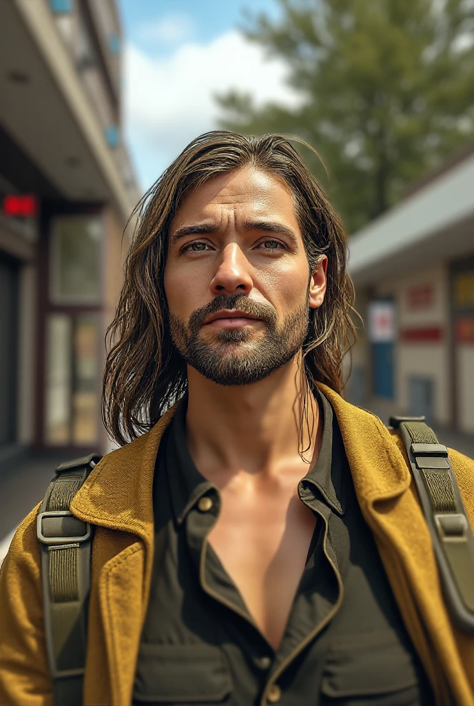 Shirtless man